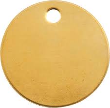 BRASS TAG&nbsp;&nbsp;1-1/4" ROUND