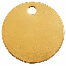 1-1/2" ROUND BRASS TAG