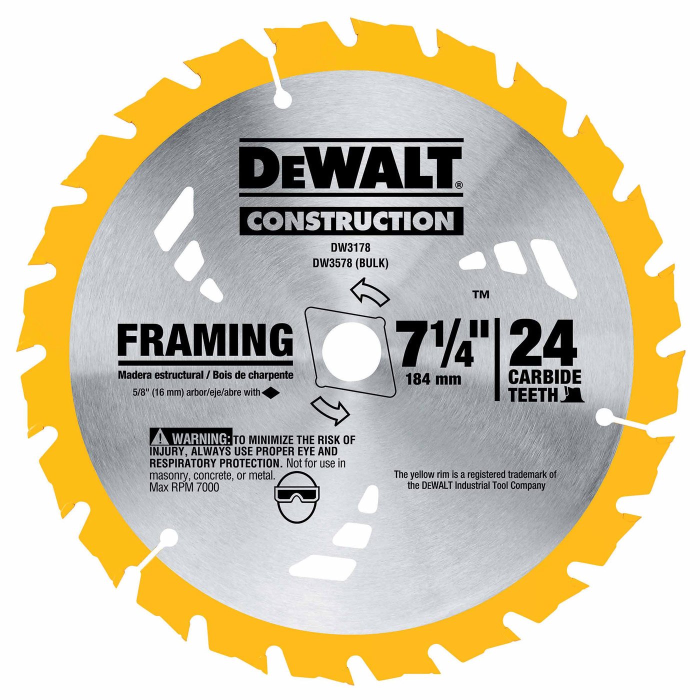 7-1/4 24T CARBIDE T. SAW BLADE