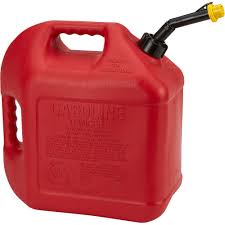 5 GALLON RED PLASTIC GAS CAN