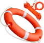 28" LIFE RING BUOY W/ROPE
