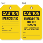 YELLOW BARRICADE TAG 50/PKG.