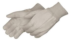 WHITE COTTON CANVAS GLOVE