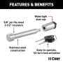 2-1/2" RECEIVER LOCK  S.S.