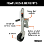 TRAILER JACK 1000 LB SIDE MOUNT