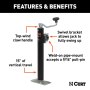 2000# SWIVEL TRAILER JACK 15"