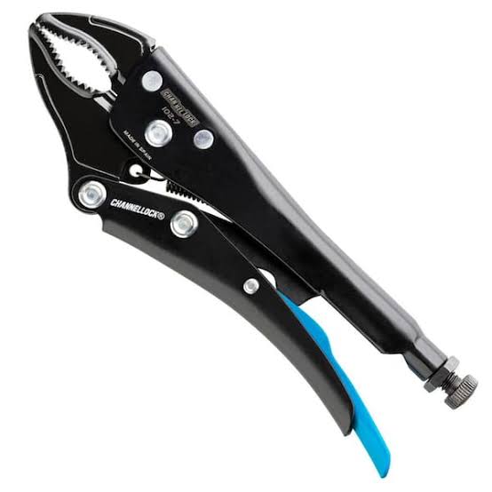 7" CURVED JAW LK PLIER W/CUTTER