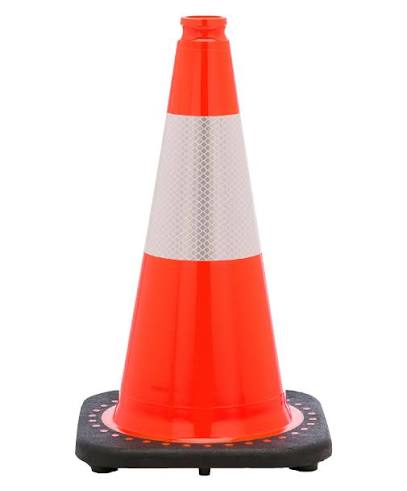 TRAFFIC CONE 18" WITH REFLECTIVE