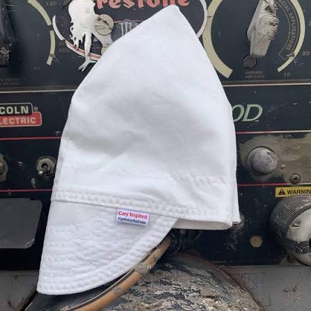WELDING CAP WHITE 7-5/8