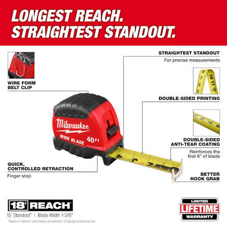 40 FT WIDE BLADE TAPE RULE