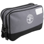 DOUBLE ZIPPER BAG 12"X7" GRAY