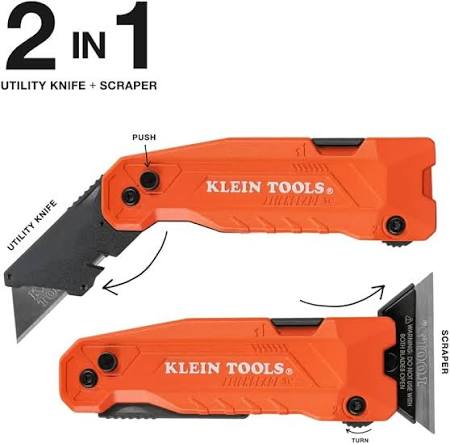 FOLDING 2-N-1 UTILITY KNIFE/SCRP