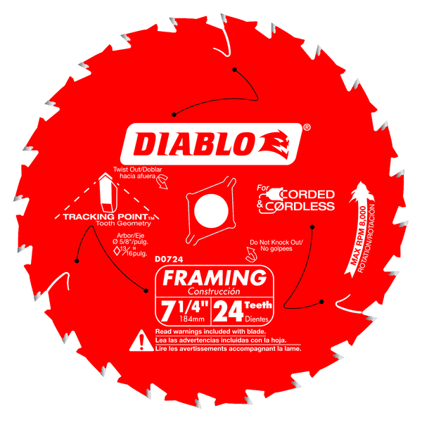 CIRCULAR SAW BLADE 7-1/4" X 24T