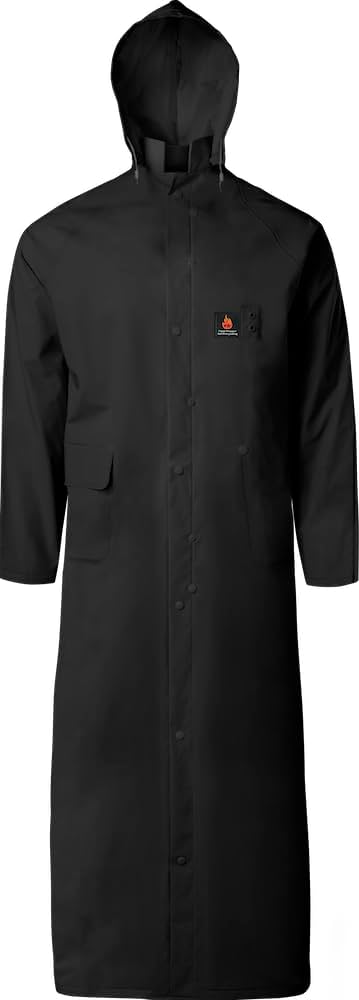 RAINCOAT F.R. BLACK 60" MEDIUM