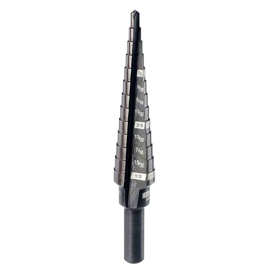 STEP DRILL BIT   #1 1/8" - 1/2"