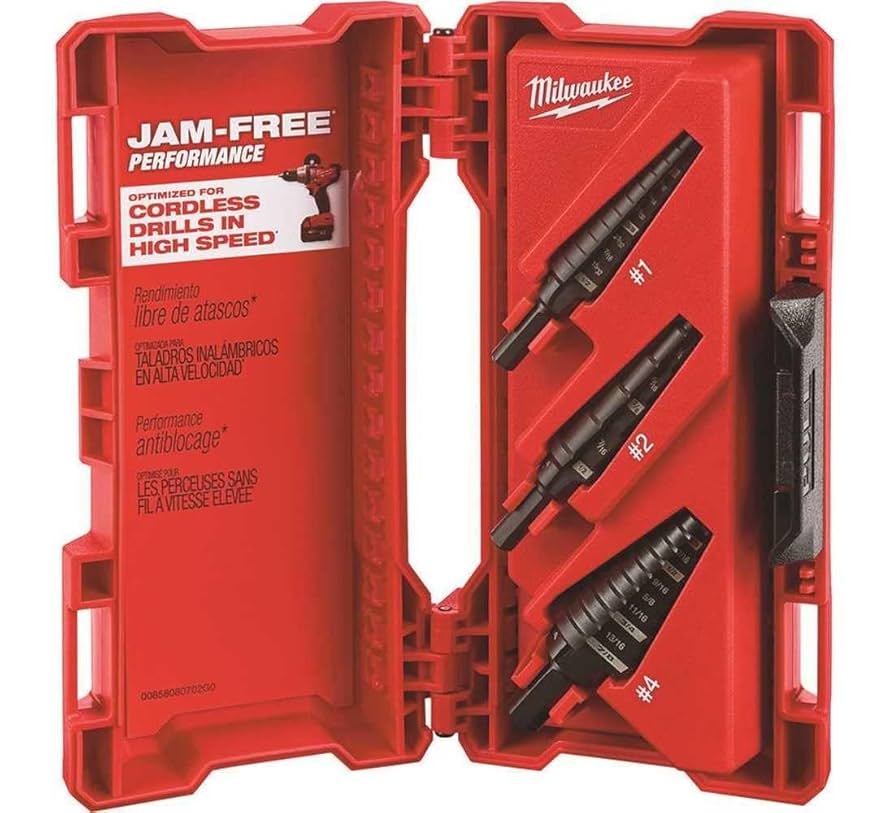 3 PC STEP DRILL BIT  KIT #1,2,4