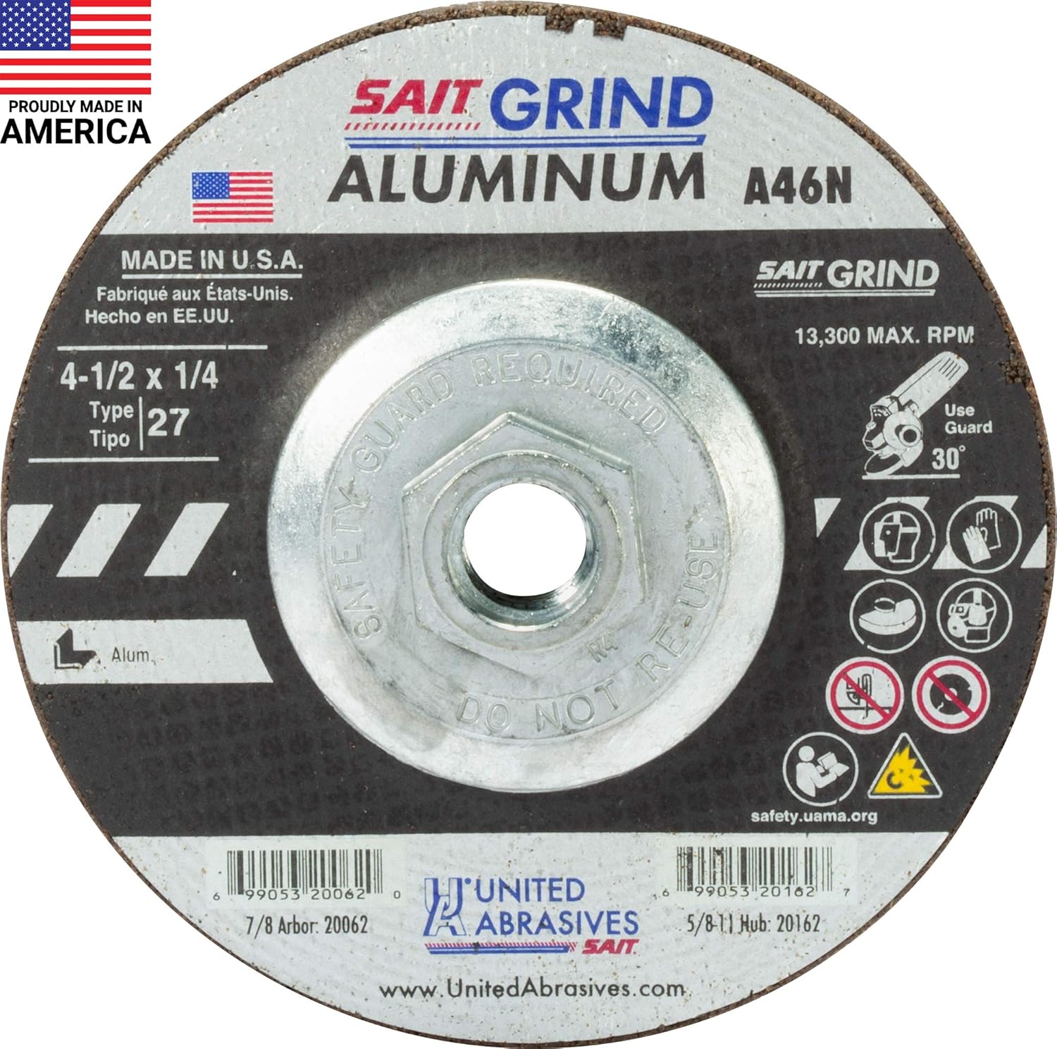 4-1/2X1/4-5/8-11 FOR ALUMINUM