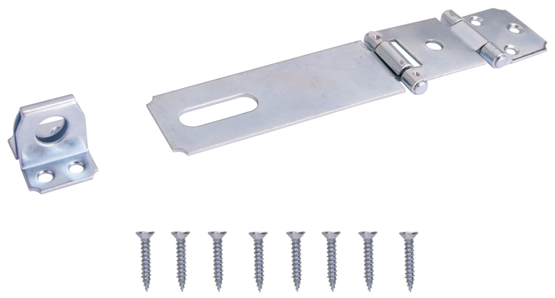 SAFETY HASP 41/2 W/FIXED STAPLE