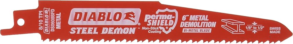 SAWZALL BLADE 6" X 1" X 8/10T