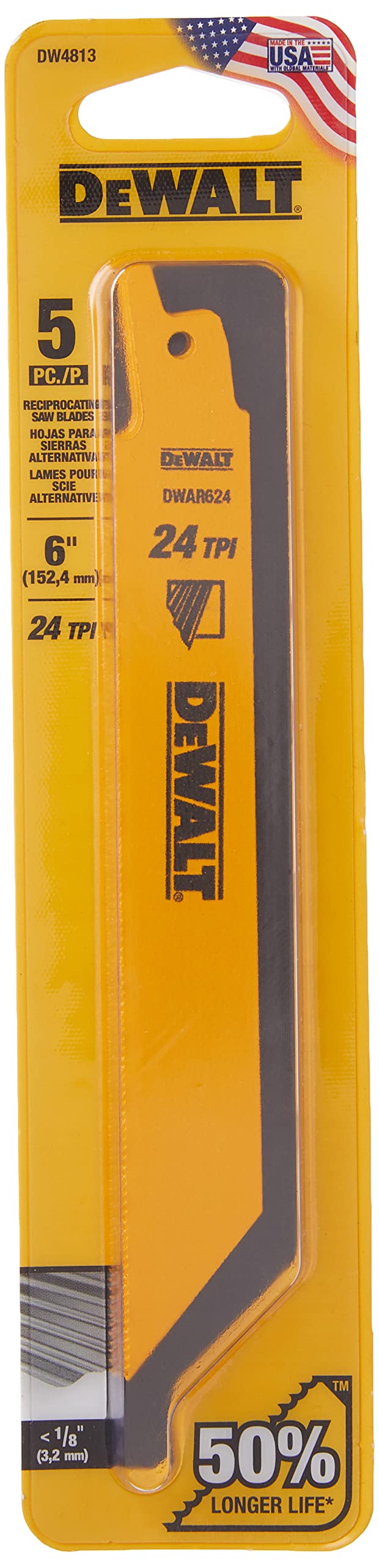 SAWZALL BLADE 6" 24TPI