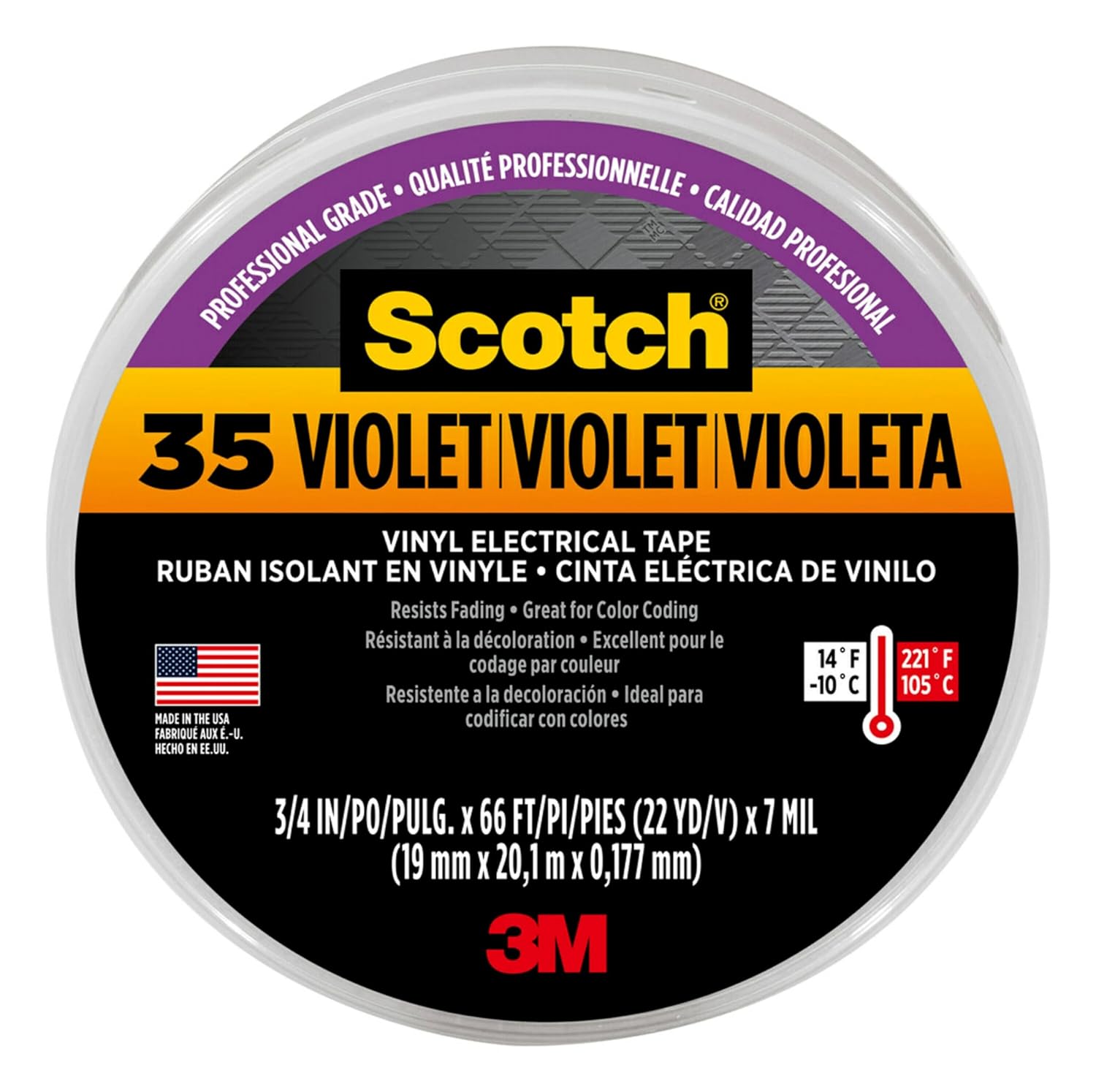 ELECTRIC TAPE VIOLET 3/4X66