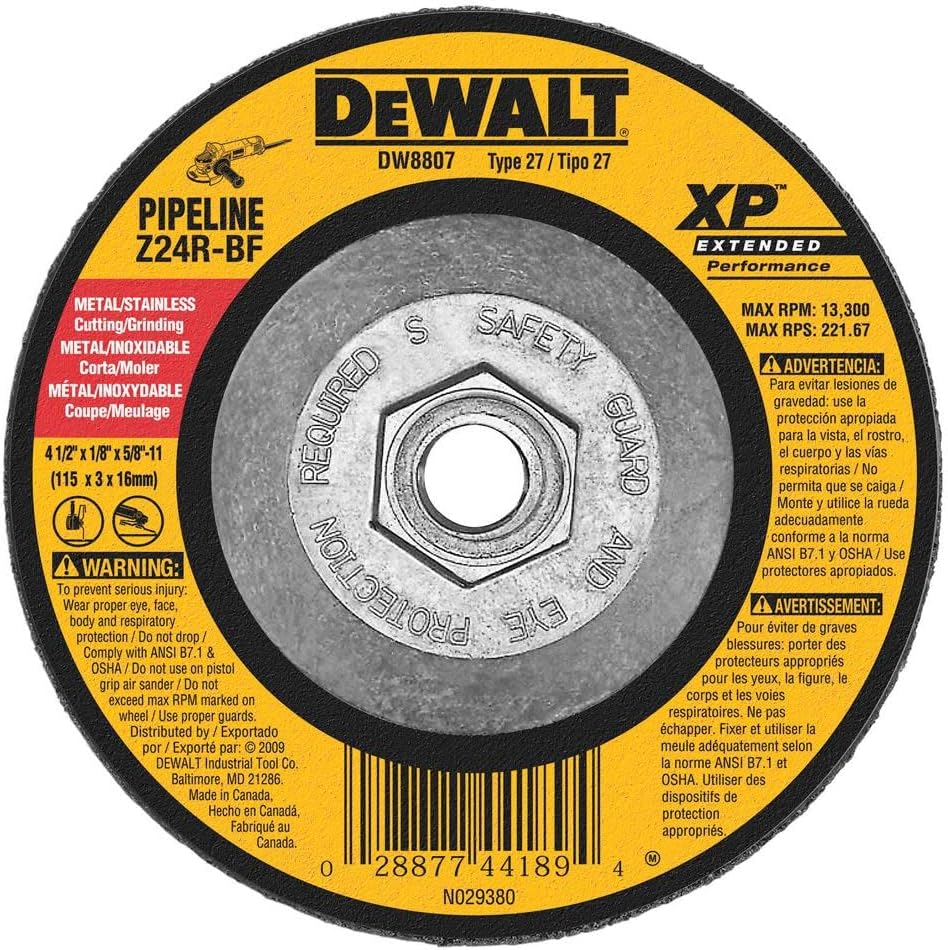 4.5 X 1/8 X 5/8-11 GRINDING DISC