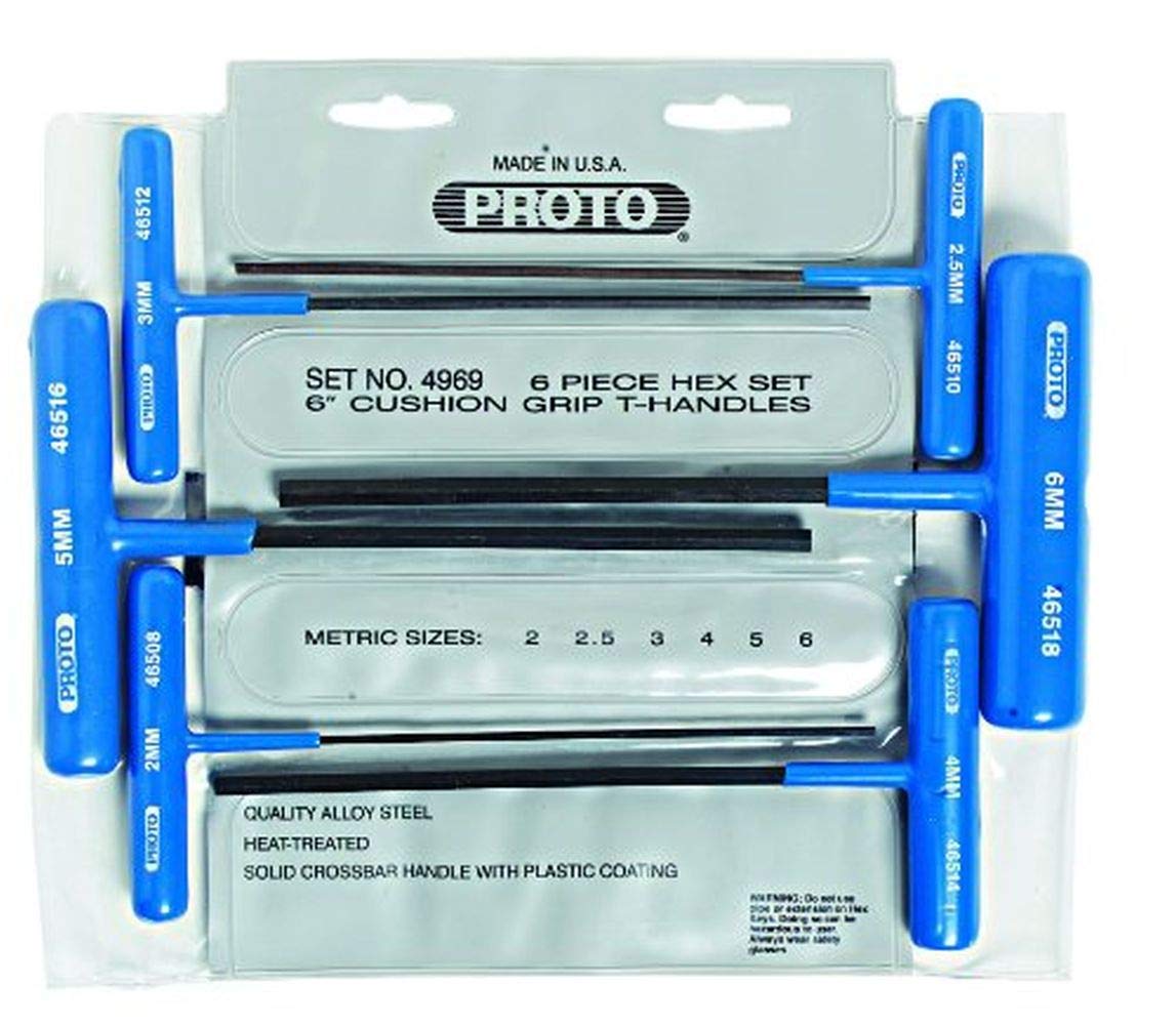 6PC METRIC T HANDLE HEX KEY SET