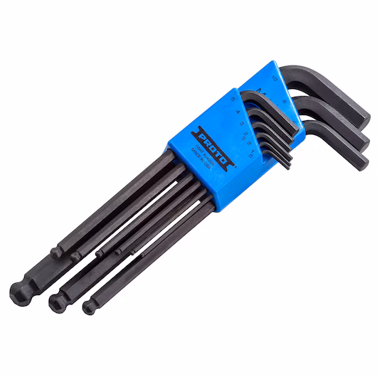 9PC.HEX KEY METRIC SET BALL END