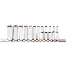 12PC.METRIC SOCKET SET 6PT DEEP