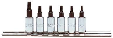 TORX BIT SOCKET SET 1/4 DR 6PC
