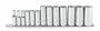 13PC.DEEP SOCKET SET 6PT 1/4"-1"