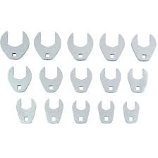15PC 1/2" DRIVE CROWFOOT WR SET