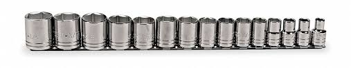15PC SOCKET SET 6PT 3/8-1-1/4"