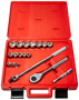 18PC SOCKET SET 6PT 3/8"-1-1/4"