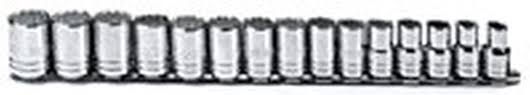 15PC METRIC SOCKET SET12PT 10-24