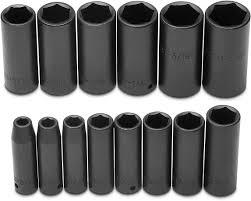 15PC DEEP IMP.SOCK SET 3/8-1-1/4