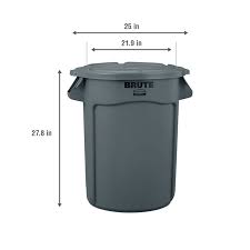 32 GAL TRASH CAN (GRAY)