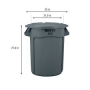 32 GAL TRASH CAN (GRAY)