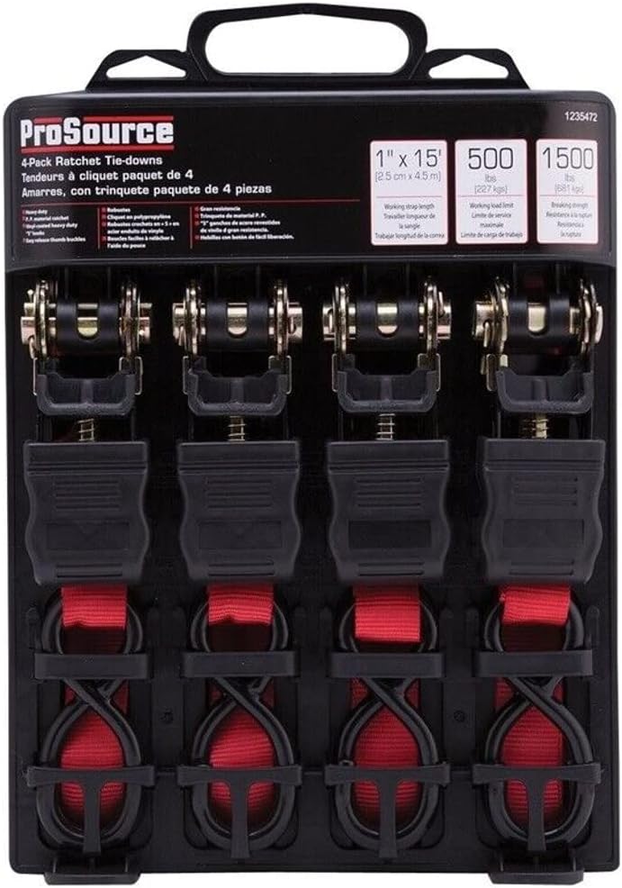 1"X16FT RATCHET TIE DOWNS 1000#