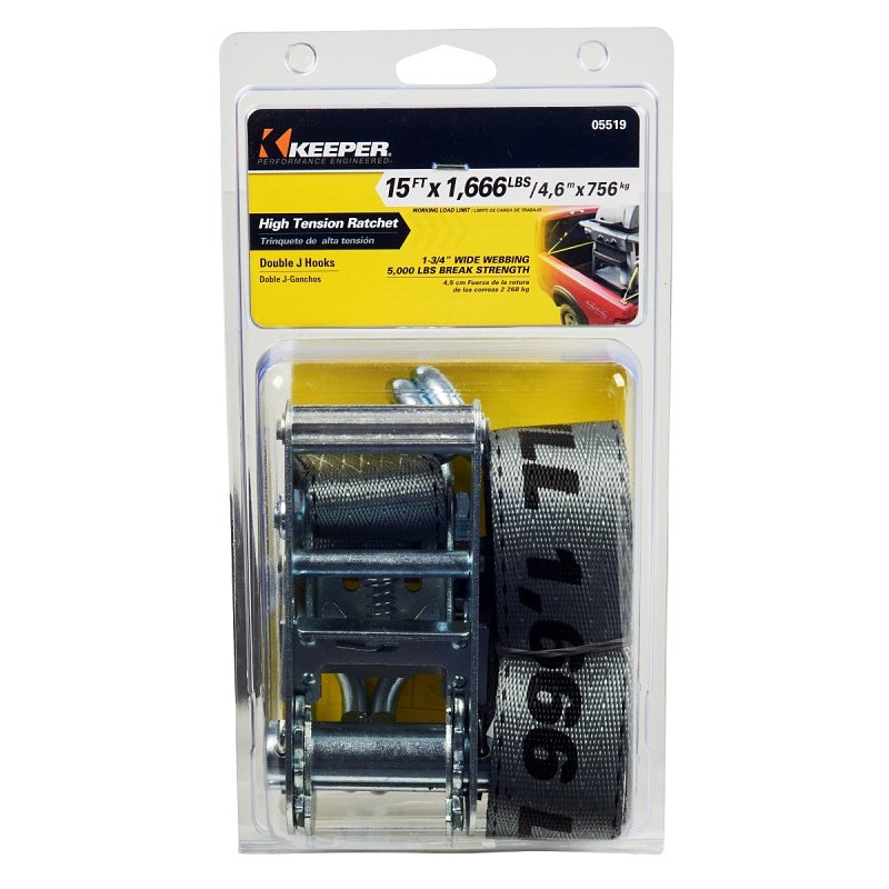 15'X1.5" RATCHET STRAP W/WIRE HK